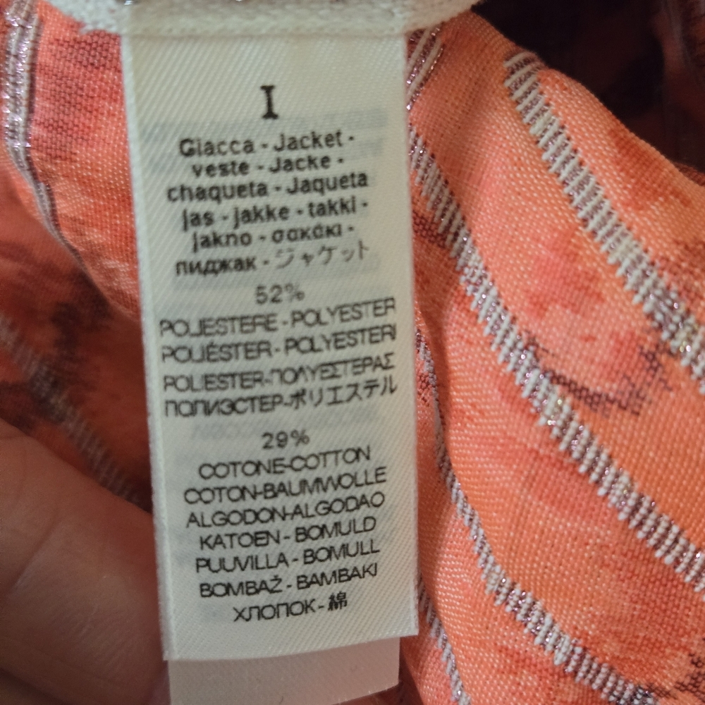FORTE FORTE Patterned Jacquard Open front Gilet Vest Jacket Cardigan Size 1 Glam - Picture 15 of 16
